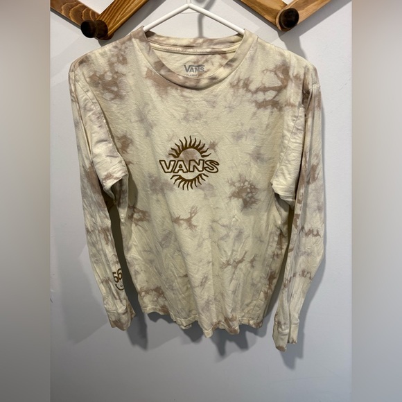 Vans Cream and Brown Tie-Dye Shirt - Picture 1 of 6
